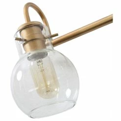 LNC Lighting LNC 3-Light Modern/Comtempoary Gold Globe Glass Shade Bathroom Vanity Light -home bar shop d4d1fafa015d7ef1 6130 w800 h800 b1 p0