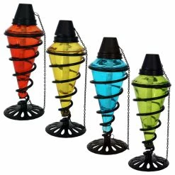 Sunnydaze Decor Sunnydaze Glass Outdoor Tabletop Torches, Fiberglass Wicks, Set Of 8, Multi -home bar shop d631bea90f3d6043 5573 w800 h800 b1 p0