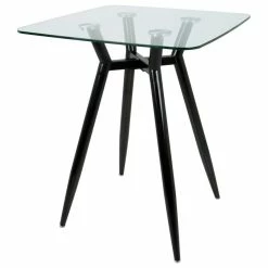 Lumisource Clara Square Counter Table, Black/Clear Glass -home bar shop d731e2c60acbb2a8 5095 w800 h800 b1 p0