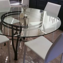 Fab Glass And Mirror Glass Table Top: 60 Inch Round 1/2 Inch Thick Flat Polished Tempered -home bar shop d781601c0ddbc345 9654 w800 h800 b0 p0