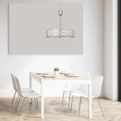 Kira Home Sienna 19" Metal Drum Chandelier, Glass Diffuser, Brushed Nickel -home bar shop d791ca830c8159f8 1227 w800 h800 b0 p0