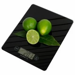 Home Basics Multi-Functional Sleek Glass Digital Food Scale, Black