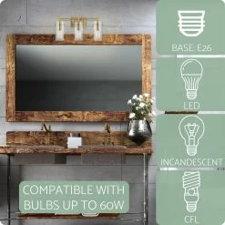 Kira Home Inara 21.5" 3-Light Bathroom / Light, Glass Cylinder Shade, Cool Brass -home bar shop d971e3b6030dc04f 8428 w800 h800 b0 p0