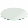 Fab Glass And Mirror Round Glass Table Top: 44 Inch 1/4 Inch Thick Flat Polished Tempered
