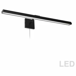 Dainolite Ltd. 40W Picture Light With Frosted Glass, Matte Black