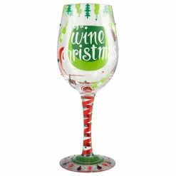 American Glassware "Dreaming Of Wine Christmas" Wine Glass By Lolita