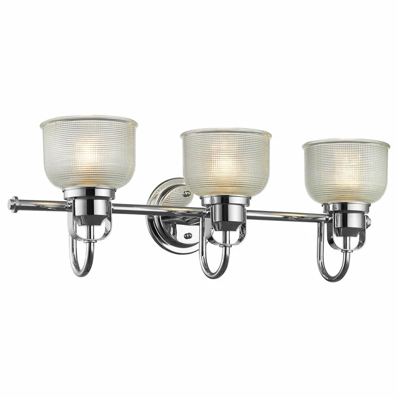 CHLOE Lighting, Inc. Lucie 3-Light Chrome Finish Bath Vanity Wall Fixture Clear Glass 25" 3 CHLOE Lighting, Inc. Lucie 3-Light Chrome Finish Bath Vanity Wall Fixture Clear Glass 25" - Image 3