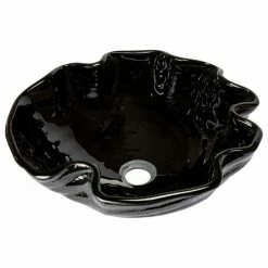 Eden Bath - Vessel Sinks Midnight Wave Tempered Glass Vessel Sink For Bathroom, 16.25 Inch -home bar shop de219ede006c9364 5534 w800 h800 b1 p0