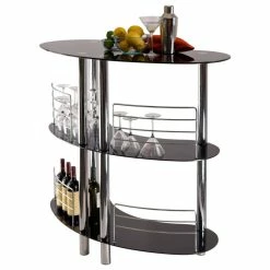 Winsome Wood Transitional Black And Metal And Glass Bar Stool Table 93347 -home bar shop df41d65e0da390b6 8071 w800 h800 b1 p0