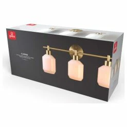 Globe Electric Cannes 3-Light Matte Brass Vanity Light With Opal Glass Shades -home bar shop e101509f02bb56a9 0540 w800 h800 b1 p0