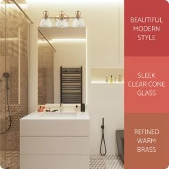 Kira Home Walford 25" 3-Light Bathroom Light + Glass Shades, Warm Brass 10 Kira Home Walford 25" 3-Light Bathroom Light + Glass Shades, Warm Brass -home bar shop e1b12324025e69a0 8690 w800 h800 b0 p0