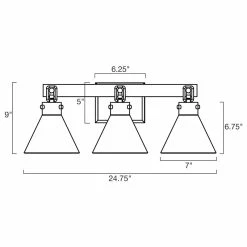Kira Home Anza 25" Farmhouse / Bathroom Wall Light, Seeded Cone Glass Shades 13 Kira Home Anza 25" Farmhouse / Bathroom Wall Light, Seeded Cone Glass Shades -home bar shop e3e1d2020357084c 8433 w800 h800 b1 p0