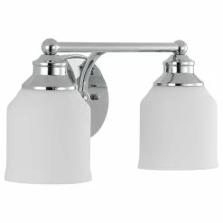 JONATHAN Y Lydia Iron/Frosted Glass Farmhouse Cottage LED Vanity, 2-Light -home bar shop e3f1cd650f614641 8291 w800 h800 b1 p0