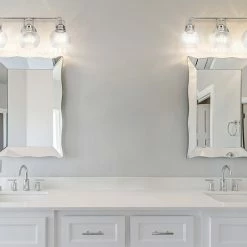 JONATHAN Y Shirley Metal, Bubbled Glass Vanity Light, Chrome, 3-Light -home bar shop e4e19442037e518c 6050 w800 h800 b0 p0