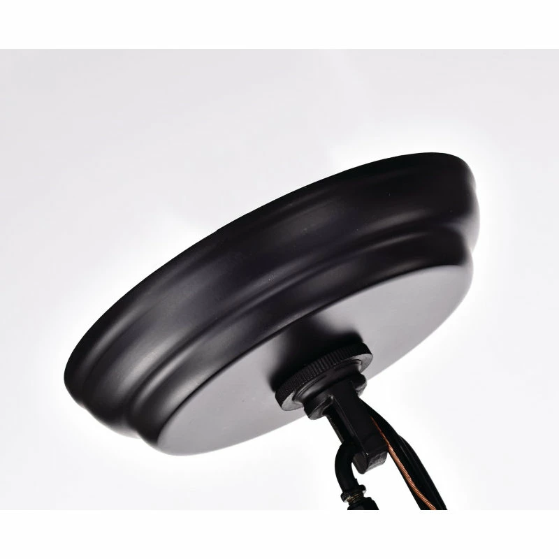 Edvivi Lighting 6-Light Matte Black And Vintage Wood Farmhouse Linear Chandelier Clear Glass 4 Edvivi Lighting 6-Light Matte Black And Vintage Wood Farmhouse Linear Chandelier Clear Glass - Image 4