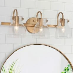 LNC Lighting LNC 21" Modern 3-Light Gold Bathroom Vanity Light With Glass 14 LNC Lighting LNC 21" Modern 3-Light Gold Bathroom Vanity Light With Glass -home bar shop e61113d5026a75ec 8026 w800 h800 b0 p0