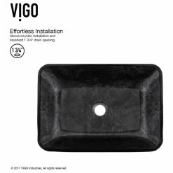 VIGO Rectangular Gray Onyx Glass Vessel Bathroom Sink Set With Niko Vessel Faucet 23 VIGO Rectangular Gray Onyx Glass Vessel Bathroom Sink Set With Niko Vessel Faucet -home bar shop e7514e5e0e9ed951 2982 w800 h800 b1 p0
