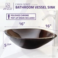 ANZZI Cansa Series Deco-Glass Vessel Sink In Rich Timber -home bar shop e78157150c3fc122 3673 w800 h800 b0 p0