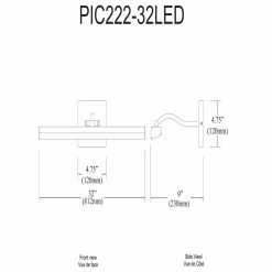 Dainolite Ltd. 40W Picture Light With Frosted Glass, Polished Chrome -home bar shop e8812c34014a45d2 5804 w800 h800 b1 p0