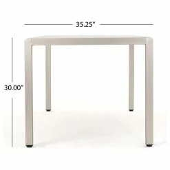 GDFStudio GDF Studio 7-Piece Coral Bay Outdoor Gray Aluminum Dining Set, Glass Table Top -home bar shop e931636201c58c6e 9111 w800 h800 b1 p0