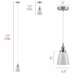 Linea Di Liara Fiorentino Industrial Pendant Lamp, Glass Shade, Brushed Nickel, Fixture Only 7 Linea Di Liara Fiorentino Industrial Pendant Lamp, Glass Shade, Brushed Nickel, Fixture Only -home bar shop ea515ded0b7593fc 4855 w800 h800 b1 p0