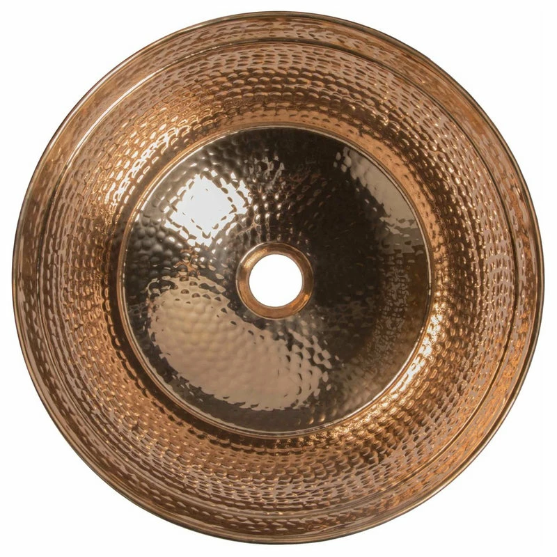 SINKOLOGY Bardeen 16" Copper Vessel Sink, Naked Copper Sink With Glass Mosaics 2 SINKOLOGY Bardeen 16" Copper Vessel Sink, Naked Copper Sink With Glass Mosaics - Image 2