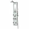 Pulse ShowerSpas Kihei II ShowerSpa Silver Glass Shower Panel