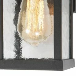 LALUZ Farmhouse Cubic Outdoor Wall Sconce With Glass, 11" -home bar shop ec419e7c02f4a0c6 2064 w800 h800 b0 p0