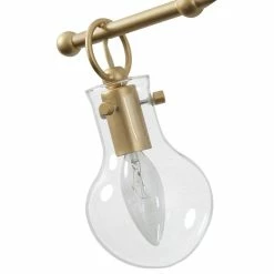 LNC Lighting LNC Modern 3-Light Matte Gold Teaedrop Shade Clear Glass Bathroom Lighting -home bar shop ec51062d001a4d60 6378 w800 h800 b1 p0