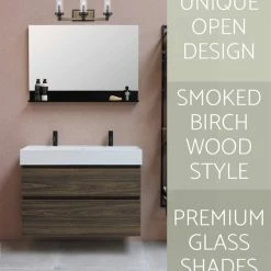 Kira Home Sierra 22" Farmhouse / Bathroom Light, Cylinder Glass Shades, Smoked -home bar shop ed01fb7b02cfd6e9 8429 w800 h800 b0 p0