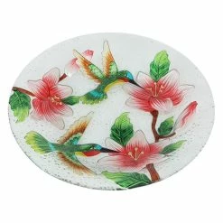 Luxen Home LuxenHome Hummingbird Bird Glass Bath With Metal Stand -home bar shop ed313ae1004c516c 7291 w800 h800 b1 p0