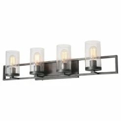 LALUZ 4-Light Brushed Gray Transitional Bathroom Vanity Light With Clear Glass -home bar shop ed910c4b040afaae 1646 w800 h800 b1 p0