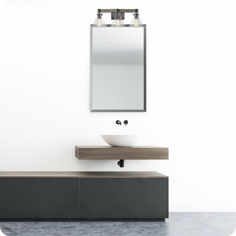 Kira Home Anza 25" Farmhouse / Bathroom Wall Light, Seeded Cone Glass Shades 2 Kira Home Anza 25" Farmhouse / Bathroom Wall Light, Seeded Cone Glass Shades - Image 2