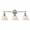 Golden Lighting Orwell 3-Light Bath Vanity, Opal Glass