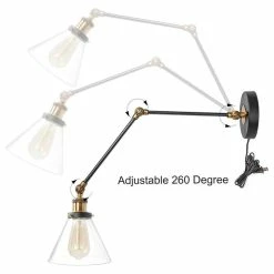 LALUZ Modern Glass Adjustable Wall Sconce Lighting, Black/Bronze -home bar shop ef71a6e402f49e8e 0738 w800 h800 b1 p0