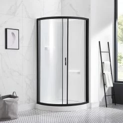 Ove Decors Breeze 32 Shower Kit, Clear Glass Walls And Base, Black -home bar shop ef91009d0f8fec8d 6934 w800 h800 b0 p0