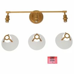 LALUZ 3-Light Antique Brushed Gold Modern Vanity Light With Frosted Glass Shade -home bar shop efc1343e040a96ef 5941 w800 h800 b1 p0