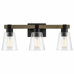 Kira Home Asher 23" Farmhouse / Bathroom Light, Funnel Glass Shades, Smoked -home bar shop f0917d850e59829f 8430 w800 h800 b1 p0