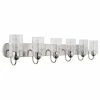Kira Home Armada II 48" Over Mirror / Bathroom Light, Hammered Glass Shades