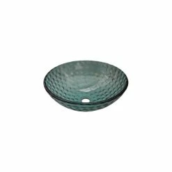 Fine Crafts & Imports Above Counter Glass Vessel Basin - Clear Green