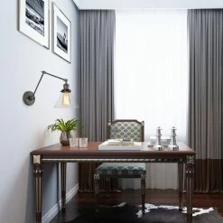 LALUZ Industrial Plug-in Swing Arm Wall Lamp Adjustable Wall Sconces Clear Glass -home bar shop f3c1e2ba02f49f25 0872 w800 h800 b0 p0