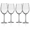 Rolf Glass School Of Fish White Wine Glass, 12 Oz., Set Of 4 Wine Glasses