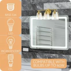 Kira Home Branson 22" Farmhouse Bathroom Light, Seeded Glass Cone Shades -home bar shop f47197da0357b154 8434 w800 h800 b0 p0