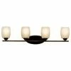 Kichler Olde Bronze And Etched Glass 4 Light Bath Wall Fixture