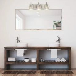 Kira Home Voltaire 24" Farmhouse Bathroom Light, Glass Shades, Brushed Nickel 9 Kira Home Voltaire 24" Farmhouse Bathroom Light, Glass Shades, Brushed Nickel -home bar shop f5c14dc400d1138e 8691 w800 h800 b0 p0