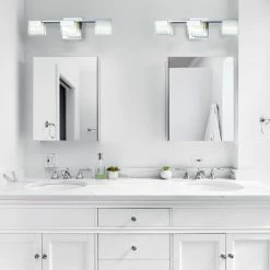 EGLO USA Vicino, 3 Light LED Bath/Vanity Light, Chrome, Clear/Satin Glass Shades 6 EGLO USA Vicino, 3 Light LED Bath/Vanity Light, Chrome, Clear/Satin Glass Shades -home bar shop f6c1934d03c99738 5694 w800 h800 b0 p0