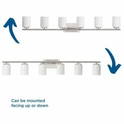 Progress Lighting Replay Collection 48" 6-Light Brushed Nickel Etched Glass Bath Vanity Light -home bar shop f7113dc4020ff631 6018 w800 h800 b1 p0