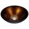 ANZZI Stellar Series Deco-glass Vessel Sink In Amber Storm - LS-AZ170