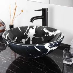 Yescom Bathroom Tempered Glass Round Vessel Sink Marbling Pattern Vanity Bowl Basin 6 Yescom Bathroom Tempered Glass Round Vessel Sink Marbling Pattern Vanity Bowl Basin -home bar shop f7a1f69e0a694614 5524 w800 h800 b0 p0