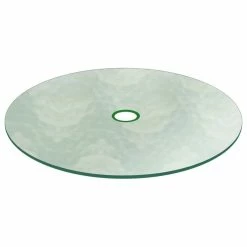 Fab Glass And Mirror Aquatex Patio Glass Table Top 48 Round 3/16 Thick Flat Tempered W/ 2 Hole